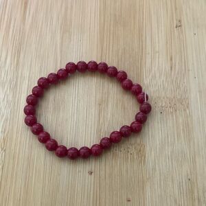 Elegant Red Beaded Bracelet